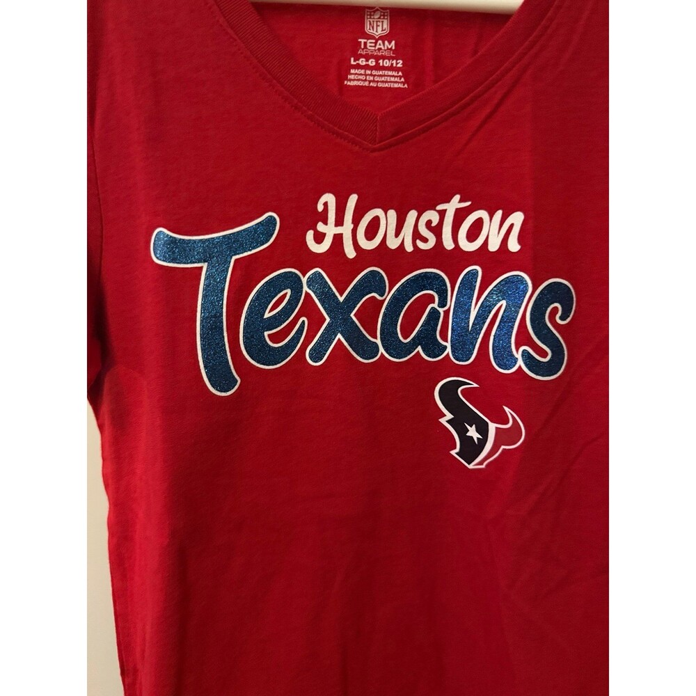 NWT Youth Girls NFL Team Apparel Houston Texans Shirt Size Large (Ages 10-12) - Picture 2 of 6
